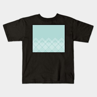 Geometric abstract - blue and white. Kids T-Shirt